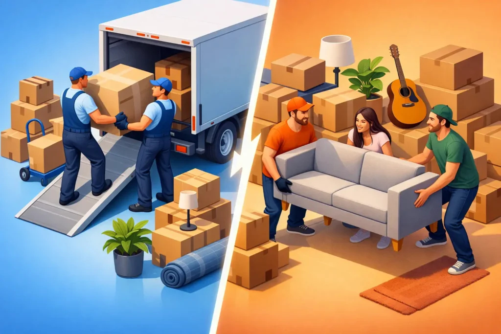 Professional Movers Versus Friends Help: Which Wins?