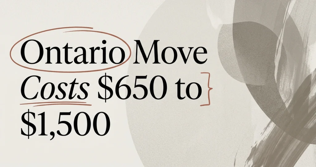 How Much Does a Move Cost in Ontario in 2026?